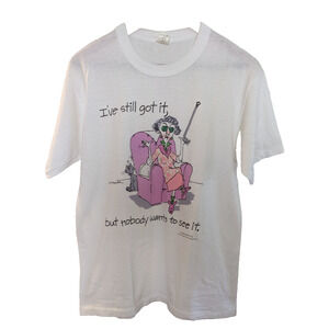 Vintage 90's Single Stitch Tshirt Shoebox Maxine Comic "I've still got it" M